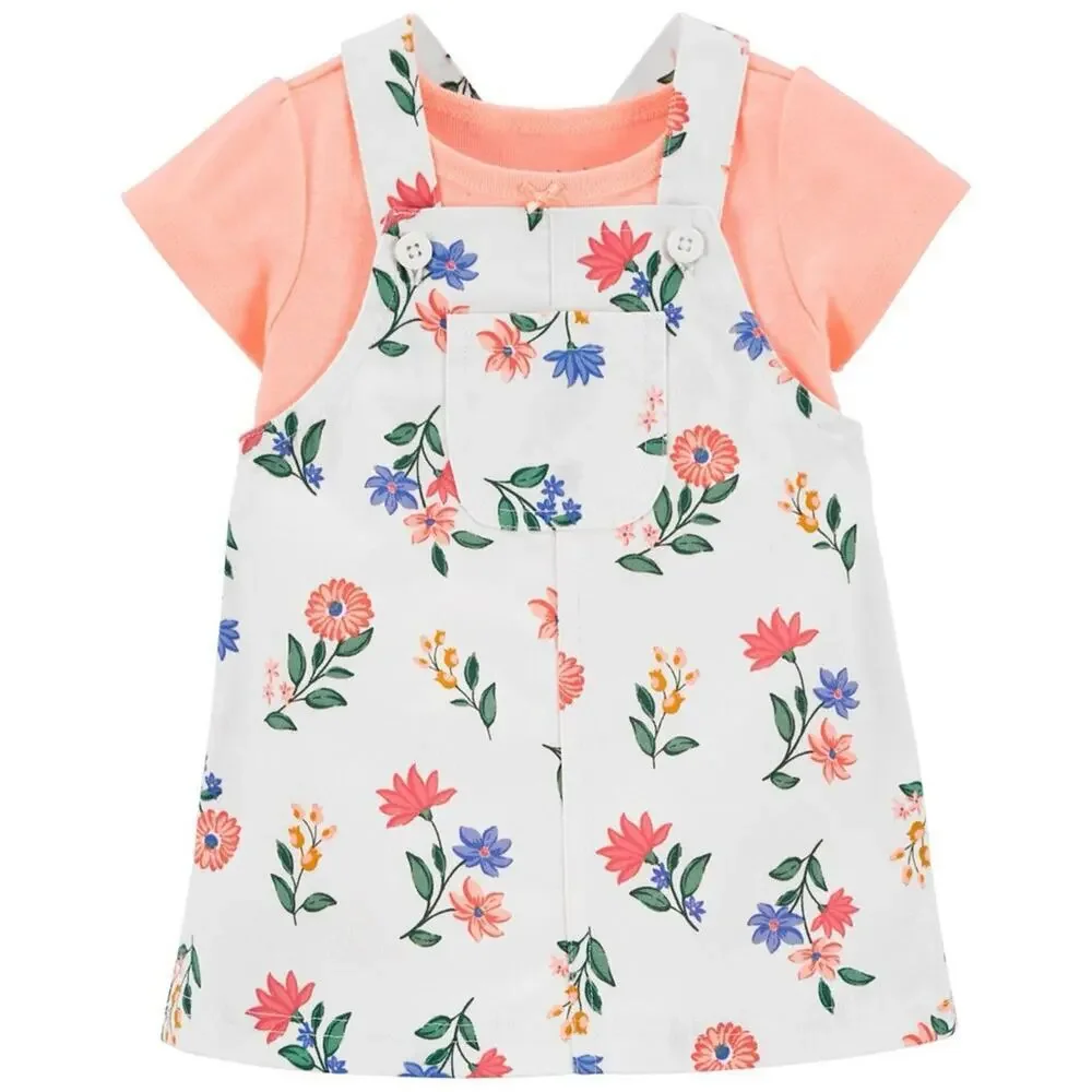 Baby Girl Carter's Tee & Floral Skirt Set Size 3 months NWT